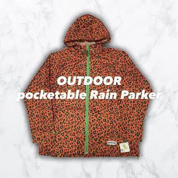 OUTDOOR 아웃도어 나일론 자켓 발수 가공 레오파드 무늬 레오파드