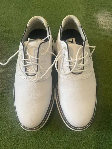 풋조이 화이트 가죽 골프화 25cm