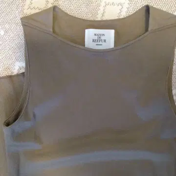 MAISON DE REEFUR 슬리브리스 롱 원피스 브라운