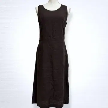 마가렛호웰 린넨 100% 사이드 버튼 롱 원피스 브라운 2