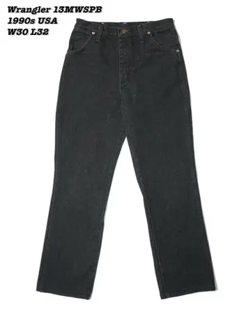 Wrangler 13MWSPB 블랙 데님 팬츠 미국산