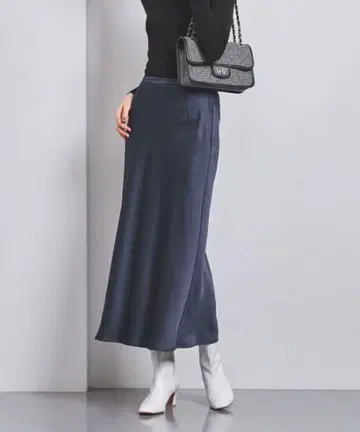 UNITED ARROWS 새틴 롱 스커트