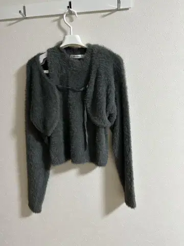 MOUSSY 그레이 퍼 스타일 가디건
