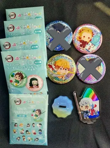 귀멸의 칼날 유라후와 아크릴 스탠드 캔뱃지