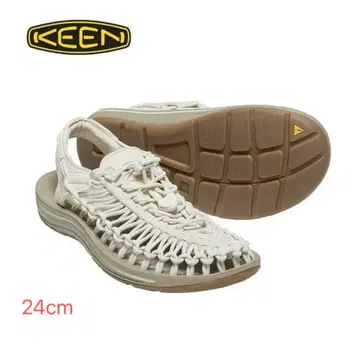 KEEN 미황색 메쉬 편직 스포츠 샌들 24cm