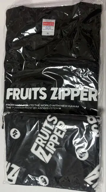 FRUITS ZIPPER 스테디셀러 티셔츠 타월 2개 세트