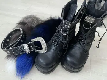 통굽 부츠 꼬리 벨트 y2k 그런지 지뢰 세트 펑크 묶음 판매