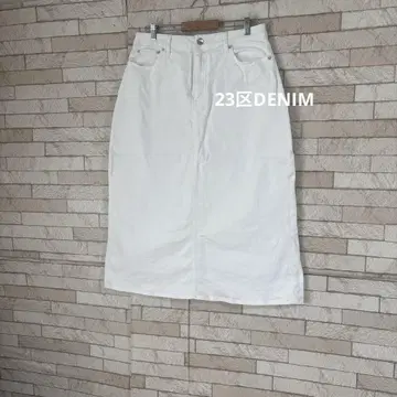 23구 DENIM 스트레치 데님 스커트 빅 사이즈 화이트 Oggi 게재
