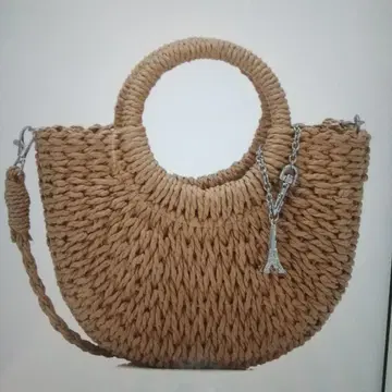 베이지 바스켓백