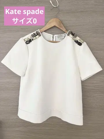 kate spade 비쥬 장식 화이트 상의 0