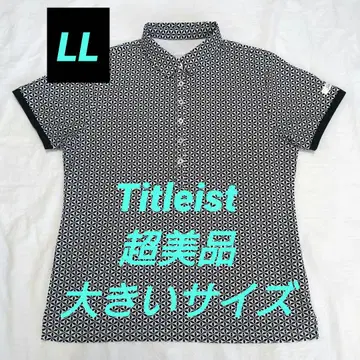 타이틀리스트 여성 골프웨어 기하학 패턴 피케 셔츠 LL 사이즈