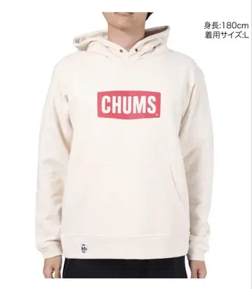 CHUMS 후드 부착 후드티 크림