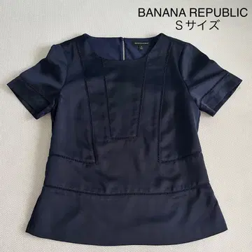 BANANA REPUBLIC 네이비 반팔 블라우스 S 사이즈 포멀