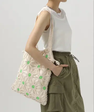 플라워 크로셰 복조리 토트