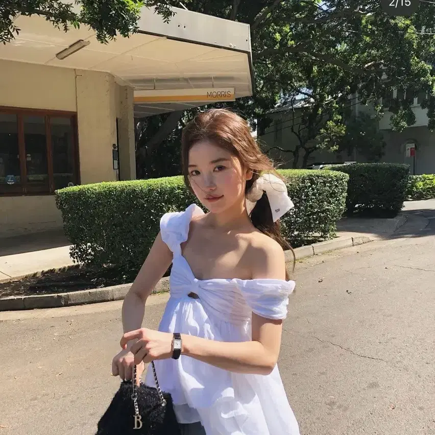 THE BARNNET / inés ribbon strap top The Barnnet Inès Ribbon Strap Top - lsca 韓国ファッション通販