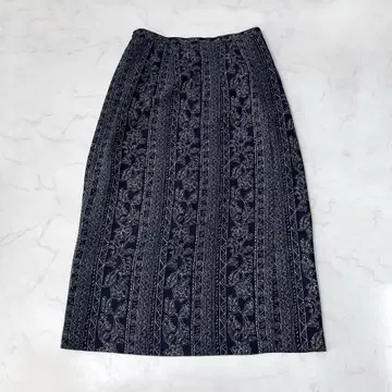 빈티지 레트로 페이즐리 일본풍 패턴 랩 롱 스커트 2XL