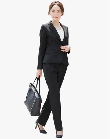 블랙 스트라이프 비즈니스 정장 상하의
