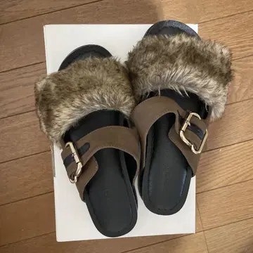 MOUSS 퍼 샌들 FAUX FUR SANDALS L 사이즈