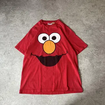 00s SESAME STREET 엘모 티셔츠 빨간색 USA제 L사이즈