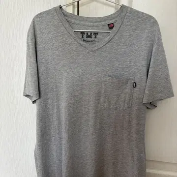 TMT 그레이 V넥 티셔츠