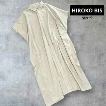 새상품급! HIROKO BIS  루즈한 셔츠 원피스 라이트 베이지