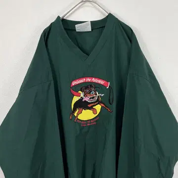 90s USA제 starbus 나일론 풀오버 그린