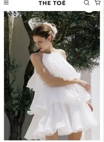새상품 THE TOE Hesiod Frills Dress S 사이즈