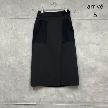 arrive 5e HUMAN WOMAN 랩 스커트 블랙 N1100