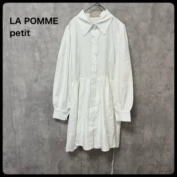 LA POMME petit 블라우스 셔츠 원피스 화이트