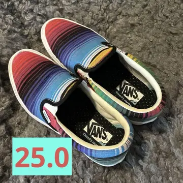 VANS 슬립온 멀티 컬러 스트라이프