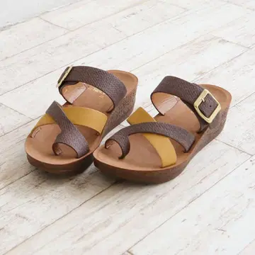 새상품 에드윈 샌들 리조트 여성용 통굽 5cm 컴포트