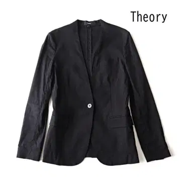 Theory ECO CRUNCH WASH 린넨 혼방 노카라 자켓 0