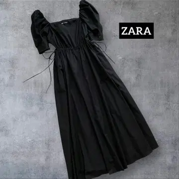 새상품급! 자라 사이드 오픈 롱 원피스 BLACK