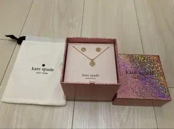 케이트 스페이드 골드 다이아 귀걸이 목걸이 세트 박스 BOX