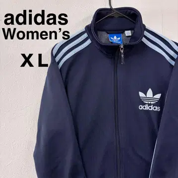 아디다스 오리지널 트랙 자켓 여성용 XL 네이비 자수 로고