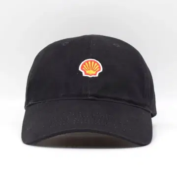 SHELL 쉘 미니 로고 기업 자수 캡 구제 의류 석유 블랙
