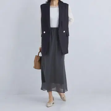 [green label relaxing] 시어 내로우 스커트 2025SS