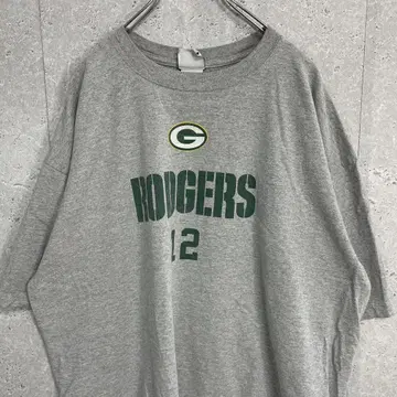 NFL 그린베이 패커스 팀 로고 프린트 빅 사이즈 티셔츠 3X