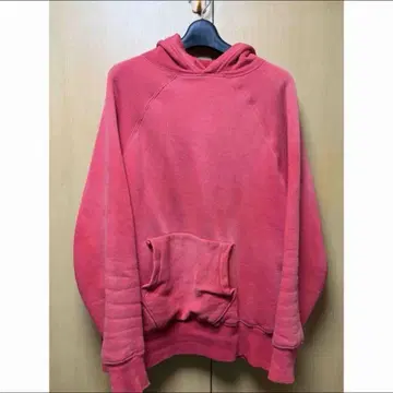 60s Sears 더블 페이스 빨간색 후드티 페이드 XL 사이즈