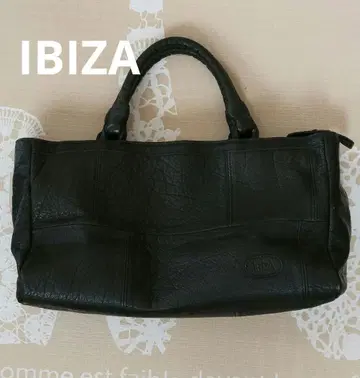 IBIZA 이비자 핸드백 블랙 주름 가죽