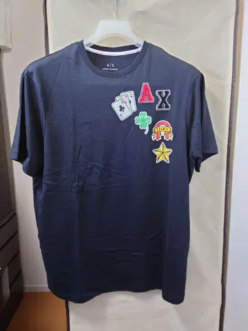 Armani Exchange 패치 티셔츠 M 블랙