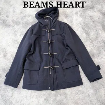 BEAMS HEART 빔즈 하트 더플 코트 네이비 XL 후드