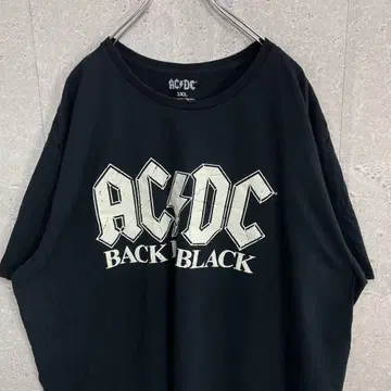 ACDC 밴드 뮤직 프린트 블랙 티셔츠 3XL