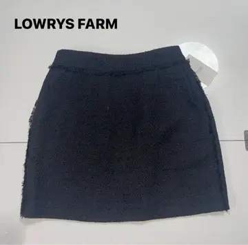 새상품 LOERYS FARM 트위드 미니 스커트 블랙 F