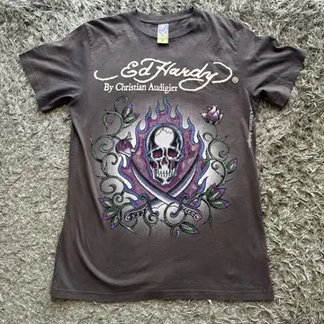 Ed Hardy 스컬 티셔츠 다크 그레이