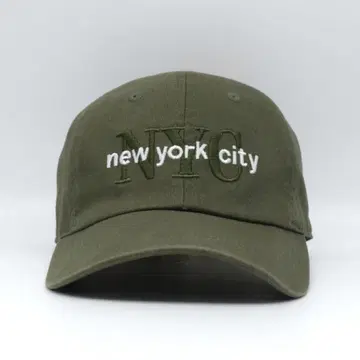 NYC 뉴욕 시티 로고 자수 캡 Danelley 카키