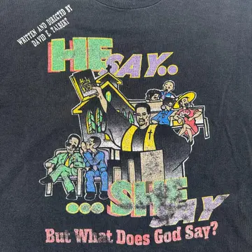 90s VINTAGE 빈티지 티셔츠 아트 메시지 디자인 구제 의류