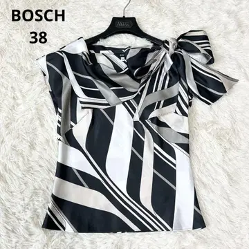 BOSCH 보쉬 숄더 리본 프렌치 슬리브 블라우스 올 패턴 38