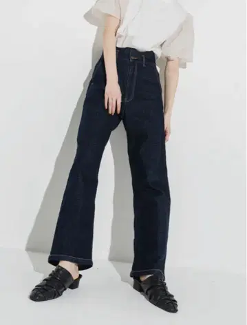 EAPHI 웨이브 디자인 하이 웨이스트 데님