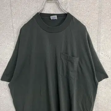 BVD USA제 90s 싱글 스티치 무지 블랙 티셔츠 2XL